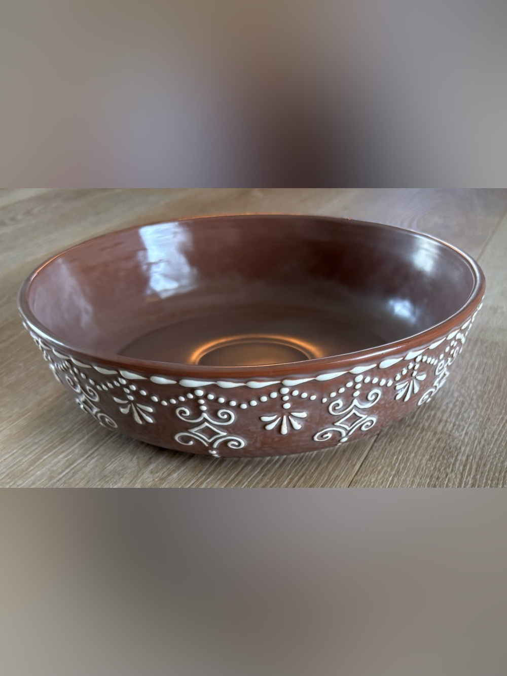 POTTERY BARN GINGERBREAD LINE SERVING BOWL Serving Bowl 11.25" NEW